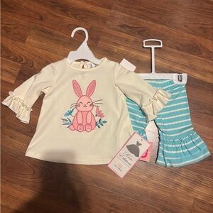 Rare Editions White and Blue Bunny Set